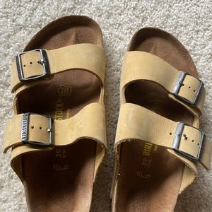 Birkenstock sandal yellow suede size 39